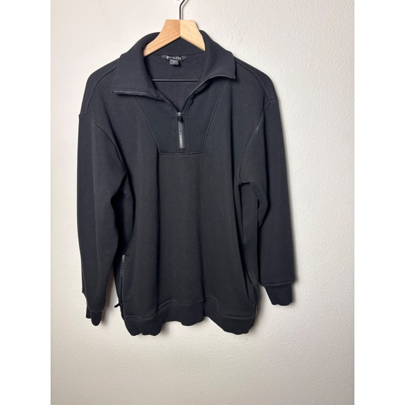 Athleta Tops - Athleta Cozy Karma 1/2 Zip Sweatshirt Black Pullover Fleece S/414895